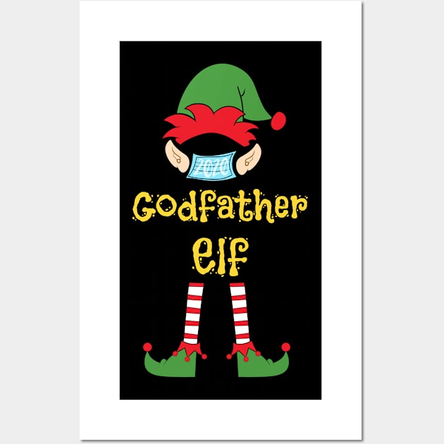 2020 Masked Christmas Elf Family Group Matching Shirts -  Godfather Wall Art by Funkrafstik